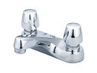 Central Brass 3137-AN2, Two-Handle Centerset Slow-Close Bathroom Faucet with Hole Cover, 4" Center, Drain not included, Chrome, 1.5 gpm