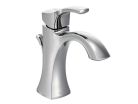Moen 6903, Single-Handle Centerset Bathroom Faucet with Metal Pop-Up Drain, 4" Center, Chrome, 1.5 gpm, Voss Collection