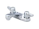 Central Brass 1137-A, Two-Handle Centerset Bathroom Faucet with Hole Cover, 4" Center, Drain not Included, Polished Chrome, 1.5 gpm