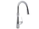 Kohler K560-CP, Single-Handle Kitchen Sink Faucet with Pull-Down, 16-3/4" Spout, Chrome, 1.5 gpm, Bellera Collection
