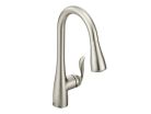 Moen 7594SRS, One-Handle High Arc MotionSense Pulldown Kitchen Faucet, 7-3/4" Spout Reach, Spot Resist Stainless, 1.5 gpm, Arbor Collection