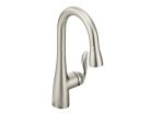 Moen 5995SRS, One-Handle High Arc Pulldown Bar Faucet, 6-1/2" Spout Reach, Spot Resist Stainless, 1.5 gpm, Arbor Collection