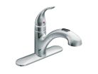 Moen 67315C, One-Handle Low Arc Pullout Kitchen Faucet, 9-1/2" Spout Reach, Chrome, 1.5 gpm, Integra Collection