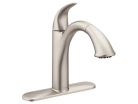 Moen 7545SRS, One-Handle Low Arc Pullout Kitchen Faucet, 9-3/4" Spout Reach, Spot Resist Stainless, 1.5 gpm, Camerist Collection