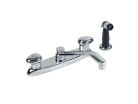 Gerber 52-000,Two-Handle Kitchen Faucet Deck Plate Mounted with Spray, 8" Center, Chrome, 1.75 gpm, Hardwater Collection