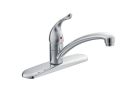 Moen 7425, One-Handle Low Arc Kitchen Faucet, 8-1/2" Spout Reach, Chrome, 1.5 gpm, Chateau Collection