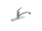 Moen 67425, One-Handle Kitchen Faucet, 8-1/2" Spout Reach, Chrome, 1.5 gpm, Chateau Collection