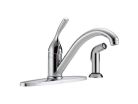 Delta 400-DST, Single-Handle Kitchen Faucet with Spray, 8" Center, Chrome, 1.5 gpm, Classic Collection