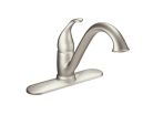 Moen 7825SRS, One-Handle Low Arc Kitchen Faucet, 9-1/4" Spout Reach, Spot Resist Stainless, 1.5 gpm, Camerist Collection