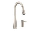 One-Handle Pulldown Kitchen Faucet, Stainless, Spot Resistent, Sleek