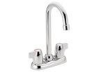 Moen 4903, Two-Handle High Arc Bar Faucet, 4-1/2" Spout Reach, Chrome, 1.5 gpm, Chateau Collection