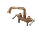 Central Brass 0466, Two-Handle Laundry Faucet, 6" Cast Swivel Spout, Rough Brass, 1.75 gpm