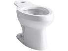 Kohler K4303-0, Toilet Bowl with Pressure Lite Flush Technology, Less Seat, White, Elongated, Wellworth Series