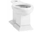 Kohler K5626-0, Comfort Height Toilet Bowl with Concealed Trapway, White, Elongated, 1.28 gpf, Memoirs Series