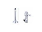 1/2" Stand Pipe and Self-Closing Angle Stop, Chrome