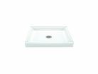 32" X 60" Shower Base, White with Integral Mounted Floor Drain