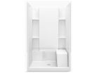 Sterling 72280100-0, 48" x 36" x 74-1/2" Complete Seated Shower and Shower Wall Set, White, Accord Collection