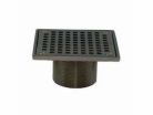 4" Shower Drain Strainer with 2" Brass Spud, Brushed Nickel