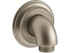Kohler K22173-BN, Supply Elbow with Check Valve, Wall-Mount, Brushed Nickel, Bancroft Collection