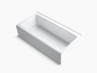 Kohler K838-0, 60" x 30" Alcove Bath with Integral Apron and Flange, Right-Hand Drain, White, Bellwether Collection