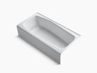 Kohler K716-0, 60" x 30" Alcove Bath with Integral Apron, Right Hand Drain, White, Villager Collection