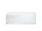Bootz 3302WHT, 54" Bath with Slip-Resistant Bottom, Right-Hand Drain, White, Kona Collection