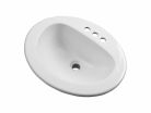 Gerber 12-884CH, 19" Self-Rimming Bathroom Sink, 4" Center, White, Maxwell Collection