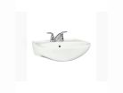 Sterling 446124-0, 21" x 18" Top/Wall-Mount Bathroom Pedestal Sink, 4" Center, White, Sacramento Collection