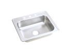 Elkay D125224, 25" x 22" x 6-9/16" Single Bowl Drop-in Sink, 4-Hole, Stainless Steel, Dayton Collection