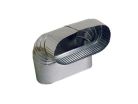 5" 90 Degree Oval Elbow Duct Fitting, Vertical