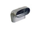 7" 90 Degree Oval Elbow Duct Fitting, Vertical