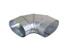 5" 90 Degree Oval Elbow Duct Fitting, Flat